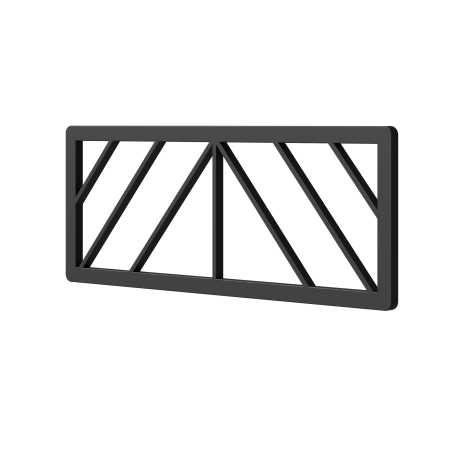 Изголовье для кровати Афина 1600 (160х62 см), Металлокаркас Черный