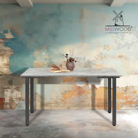 Стол Прага (1300х800) 18мм, ЛДСП Бетон / Металлокаркас Графит