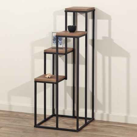 Подставка декоративная MW2, ЛДСП Дуб табачный крафт / Металлокаркас Черный