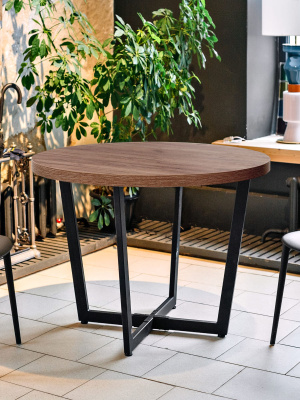 Стол Орлеан (D900), ЛДСП Дуб табачный крафт / Металлокаркас Черный