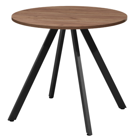 Стол Олесунн (D800), ЛДСП Дуб табачный крафт / Металлокаркас Черный