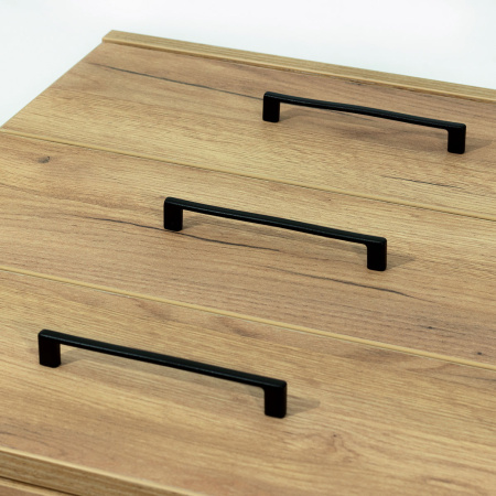 Тумба офисная подкатная с замком, ЛДСП Дуб золотой крафт