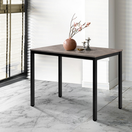 Стол Сеул (1000х600), ЛДСП Бетон / Металлокаркас Черный