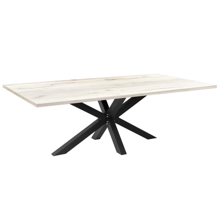 Стол Кейптаун (2500х1200), ЛДСП Дуб белый крафт / Металлокаркас Черный