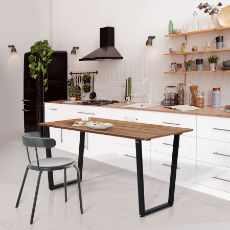 Стол Уэльс (1300х800) 18мм, ЛДСП Дуб табачный крафт / Металлокаркас Черный