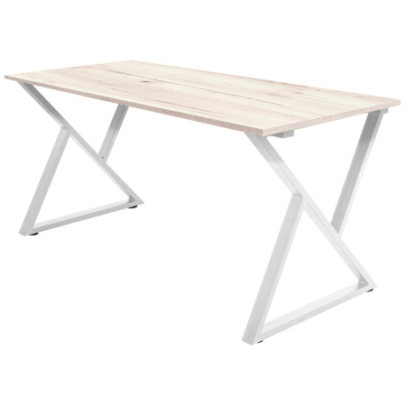 Стол Дели (1200х700) 18мм, ЛДСП Дуб белый крафт / Металлокаркас Белый
