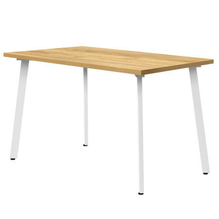 Стол Шанхай (1200х700), ЛДСП Дуб золотой крафт / Металлокаркас Белый