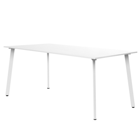 Стол Шанхай (1600х800) 18мм, ЛДСП Белый / Металлокаркас Белый
