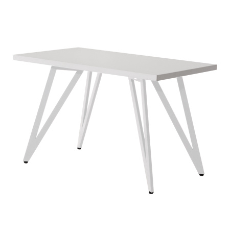 Стол Женева 2 (1300х800), ЛДСП Белый / Металлокаркас Белый