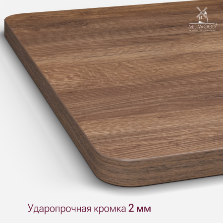 Столешница закругленная 1000х600х36, ЛДСП Дуб табачный крафт