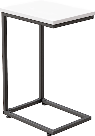 Журнальный стол ART-1.1, ЛДСП Белый / Металлокаркас Графит