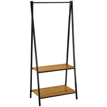 Прихожая Сканди 5, ЛДСП Дуб золотой крафт / Металлокаркас Черный