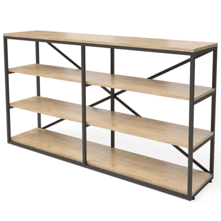 Стеллаж Лофт OR-1, ЛДСП Дуб золотой крафт / Металлокаркас Графит