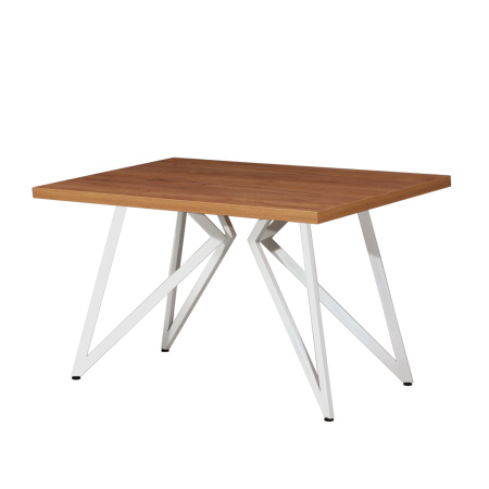 Стол Женева (1600х800), ЛДСП Дуб золотой крафт / Металлокаркас Белый