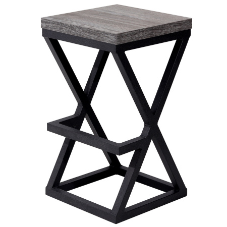 Стул полубарный Вена 1, ЛДСП Сосна пасадена / Металлокаркас Черный