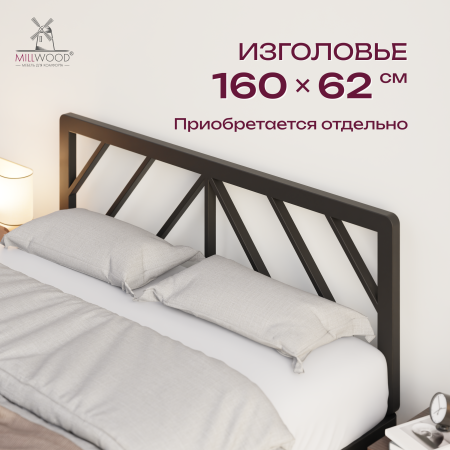 Кровать двуспальная Афина с RGB-подсветкой (2000х1600), Металлокаркас Черный 