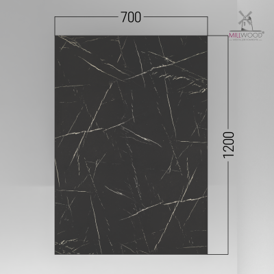 Столешница 1200х700х18, ЛДСП Мрамор неро