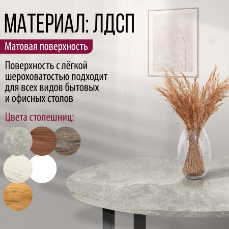 Столешница D1000х36, ЛДСП Бетон