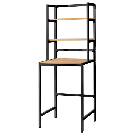 Стойка для стиральной машины Венеция 1, ЛДСП Дуб золотой крафт / Металлокаркас Черный