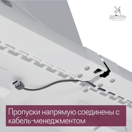 Стол Каир Смарт (1600х800) ЛДСП Белый \ Металлокаркас Белый