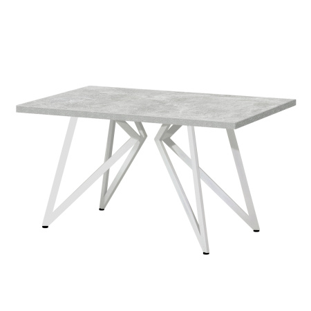 Стол Женева (1600х800), ЛДСП Бетон / Металлокаркас Белый