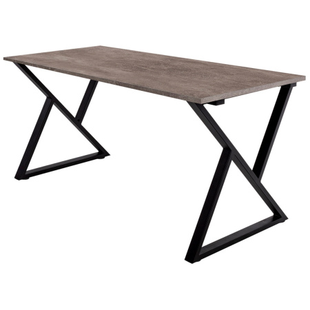 Стол Дели (1200х700) 18мм, ЛДСП Бетон / Металлокаркас Черный