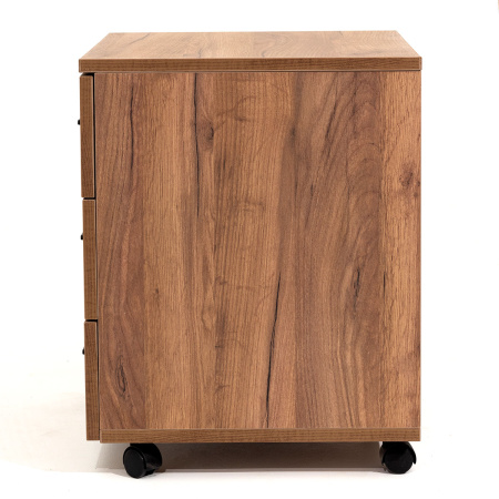 Тумба офисная подкатная с замком, ЛДСП Дуб табачный крафт