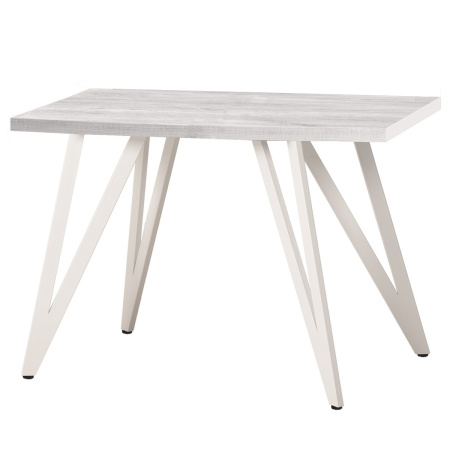Стол Женева 2 (1200х700) 18мм, ЛДСП Дуб белый крафт / Металлокаркас Белый