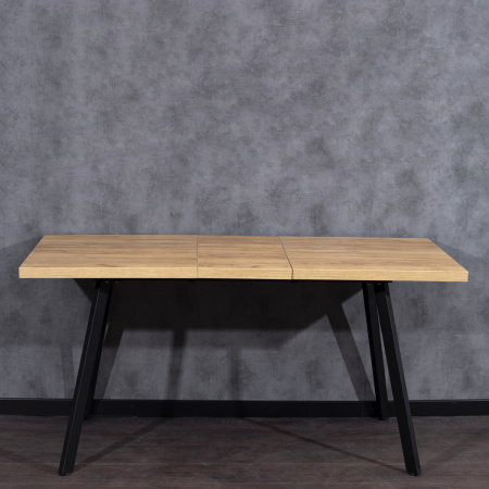 Стол Ванкувер раздвижной (1200/1520х700), ЛДСП Дуб золотой крафт / Металлокаркас Графит