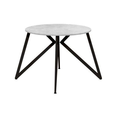 Стол Женева (D900) 18мм, ЛДСП Бетон / Металлокаркас Черный