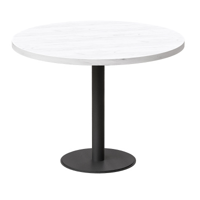 Стол Хельсинки (D900), ЛДСП Дуб белый крафт / Металлокаркас Черный