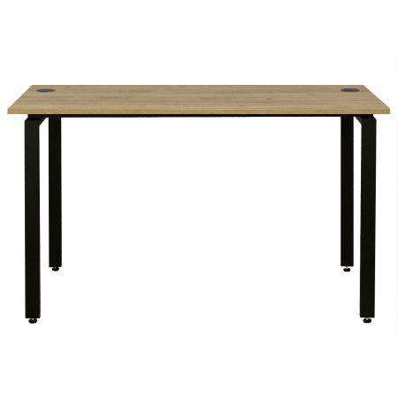 Стол Сиэтл (1300х700) 18 мм, ЛДСП Дуб золотой крафт / Металлокаркас Черный