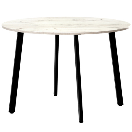 Стол Шанхай (D1200) 18мм, ЛДСП Дуб белый крафт / Металлокаркас Графит