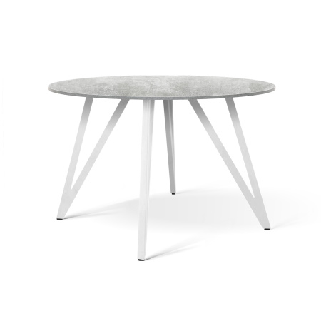 Стол Женева 2 (D1000) 18мм, ЛДСП Бетон / Металлокаркас Белый