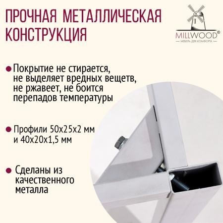 Опора для стола СЕУЛ 1600х800, Металлокаркас Белый Опора для стола СЕУЛ 1600х800, Металлокаркас Белый