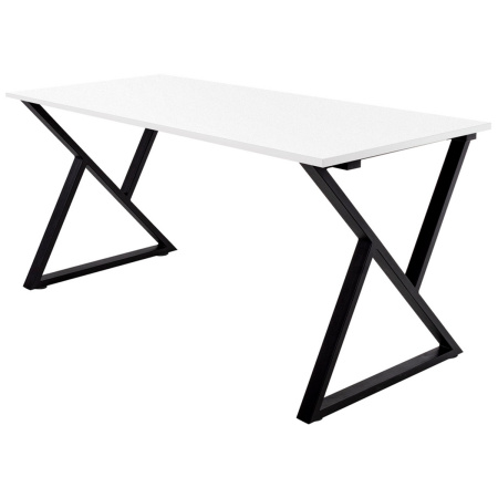Стол Дели (1200х700) 18мм, ЛДСП Белый / Металлокаркас Черный
