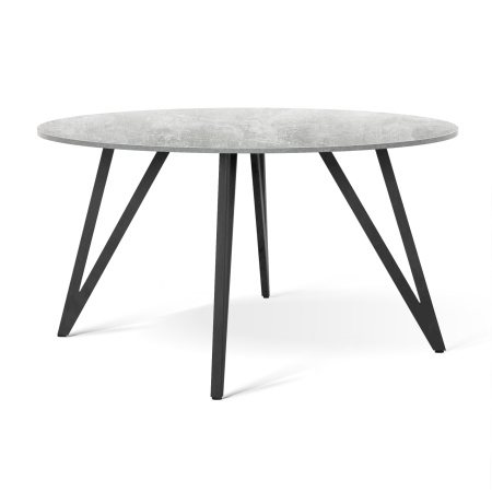 Стол Женева 2 (D1200) 18мм, ЛДСП Бетон / Металлокаркас Черный