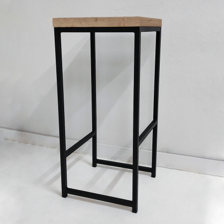 Стул барный Крокс, ЛДСП Дуб табачный крафт / Металлокаркас Черный Стул барный Крокс, ЛДСП Дуб табачный крафт / Металлокаркас Черный