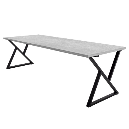 Стол Дели (1600х800), ЛДСП Бетон / Металлокаркас Черный