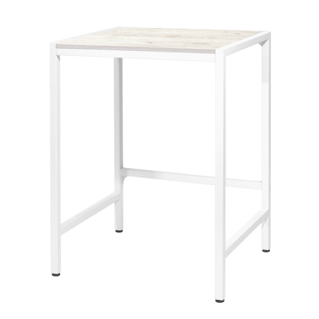 Стойка для стиральной машины Венеция 3, ЛДСП Дуб белый крафт / Металлокаркас Белый