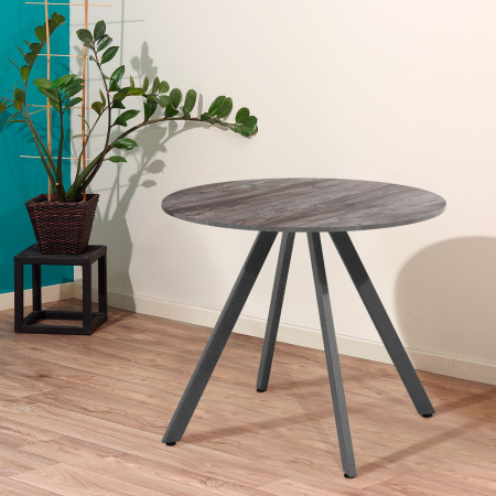 Стол Олесунн (D900) 18мм, ЛДСП Сосна пасадена / Металлокаркас Графит