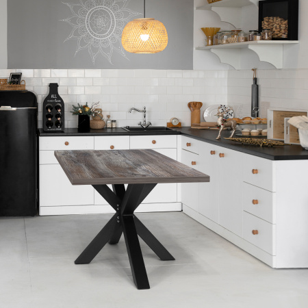 Стол Кейптаун (2200х1100), ЛДСП Сосна пасадена / Металлокаркас Черный