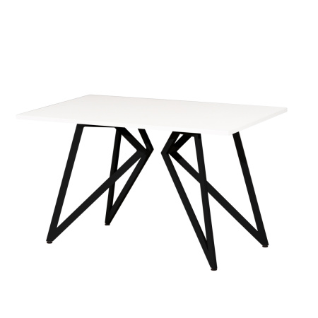 Стол Женева (1300х800) 18мм, ЛДСП Белый / Металлокаркас Черный