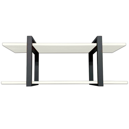 Полка настенная 1000х300х400, ЛДСП Белый / Металлокаркас Графит