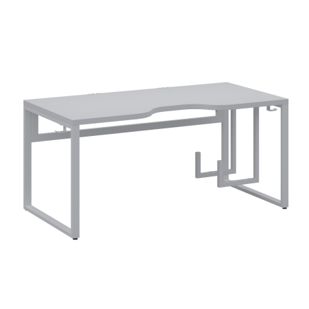 Стол Каир 2 с держателем для системного блока 1800х800, ЛДСП Белый \ Металлокаркас Белый