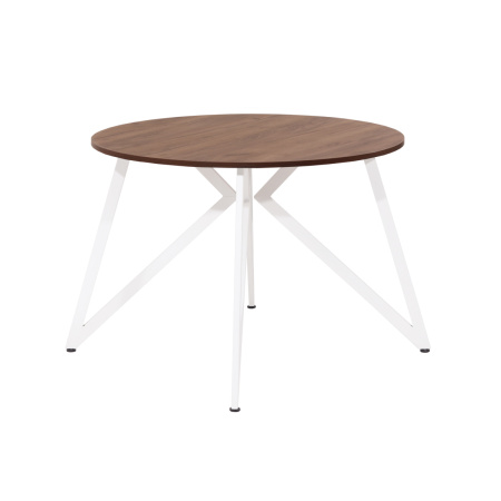 Стол Женева (D1100) 18мм, ЛДСП Дуб табачный крафт / Металлокаркас Белый