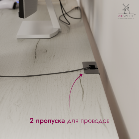 Стол Будапешт (1800х800), ЛДСП Дуб белый крафт \ Металлокаркас Черный