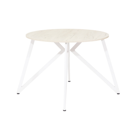 Стол Женева (D1000) 18мм, ЛДСП Дуб белый крафт / Металлокаркас Белый