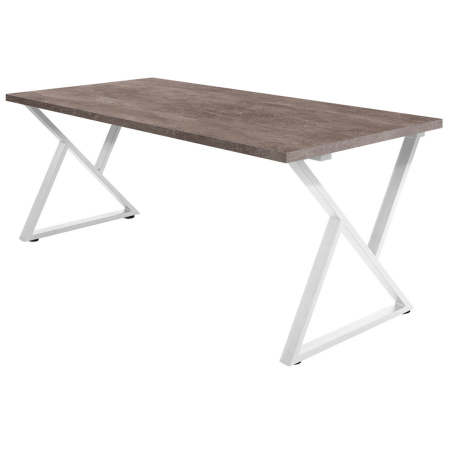 Стол Дели (1300х800), ЛДСП Бетон / Металлокаркас Белый