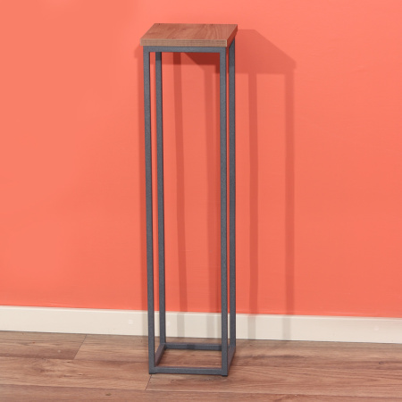 Подставка декоративная 210x210x900, ЛДСП Дуб табачный крафт / Металлокаркас Графит